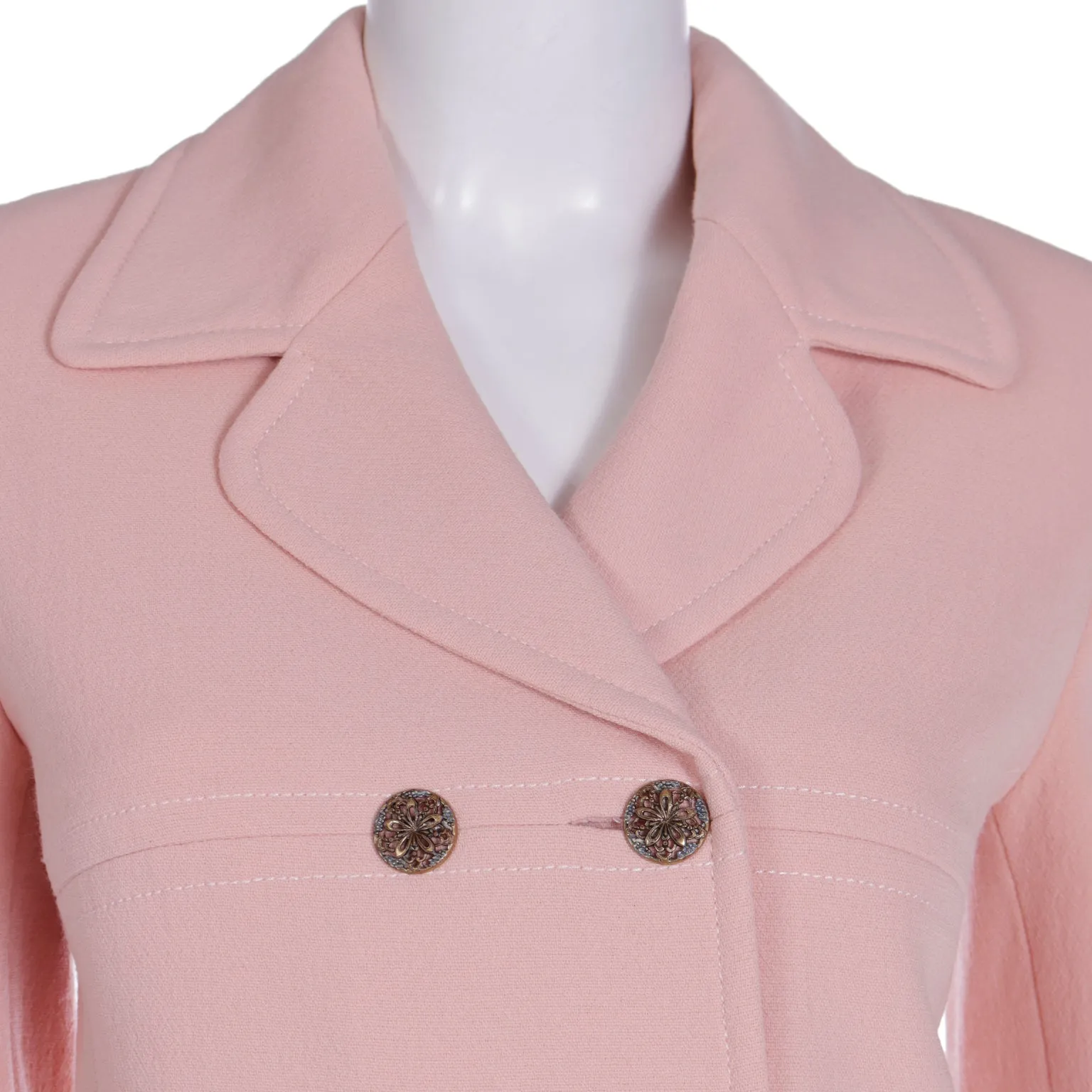 1990s Moschino Cheap and Chic Pink Double Breasted Jacket