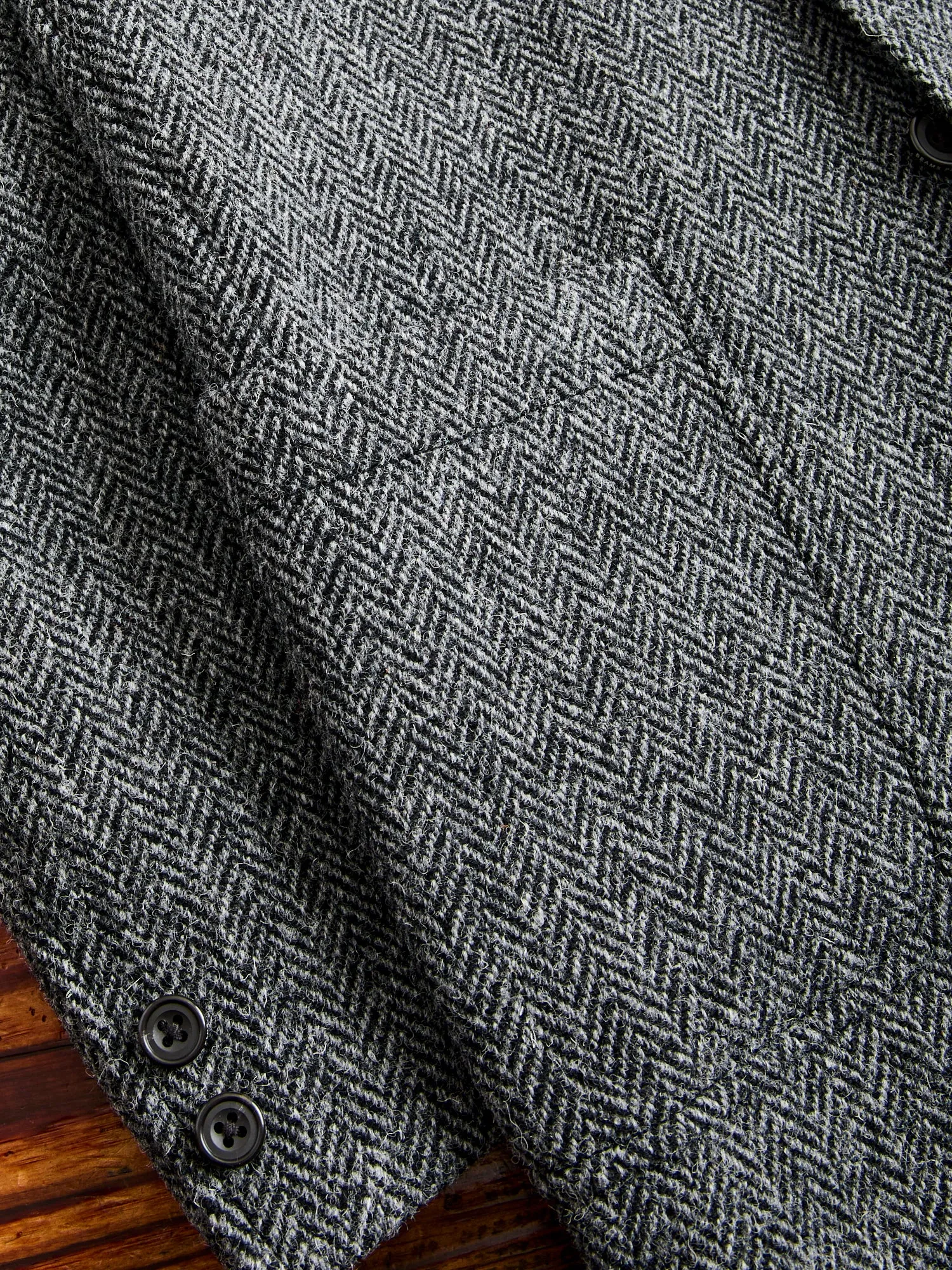 3B Comfort Harris Tweed Jacket in Grey Herringbone