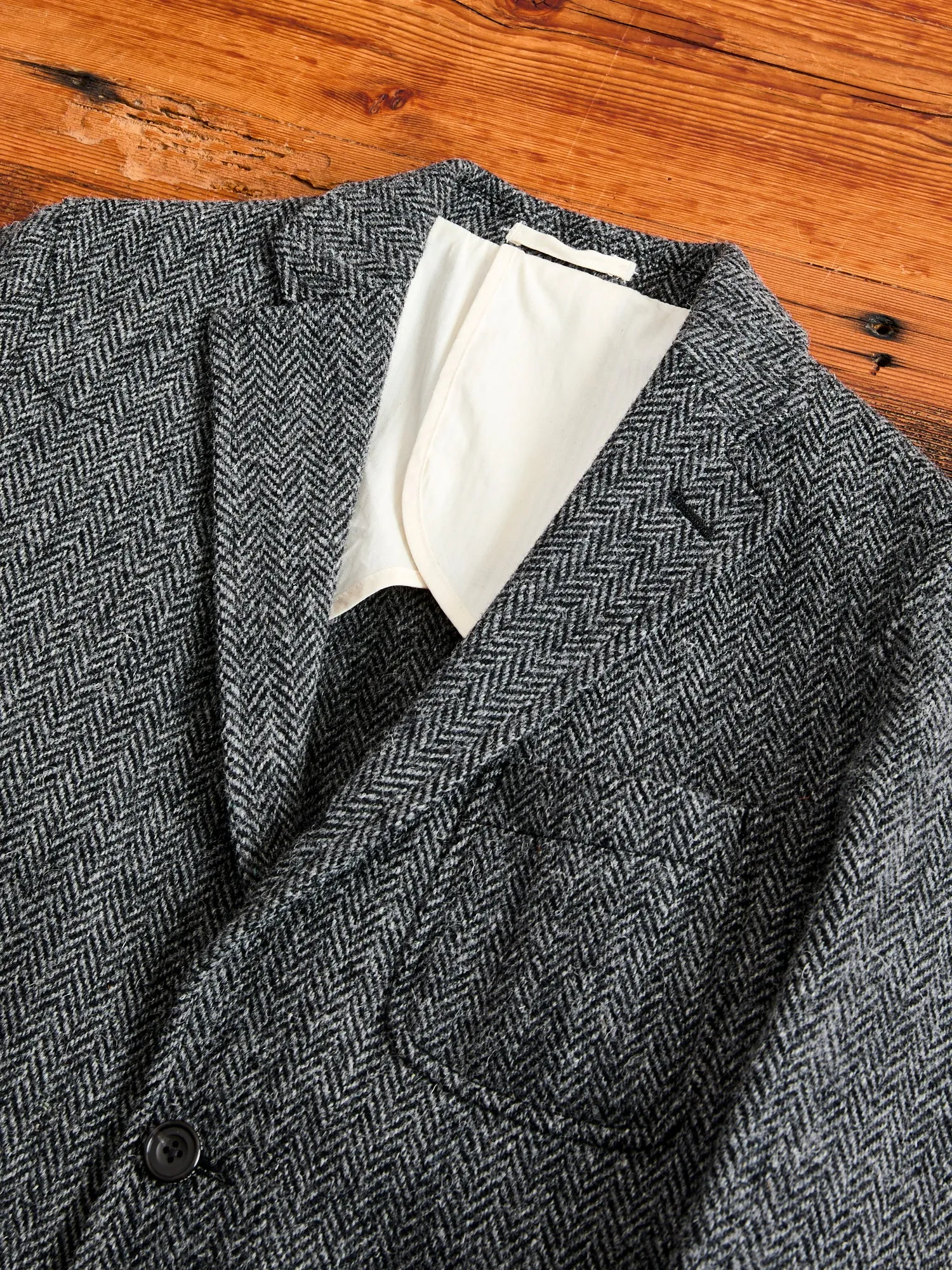 3B Comfort Harris Tweed Jacket in Grey Herringbone