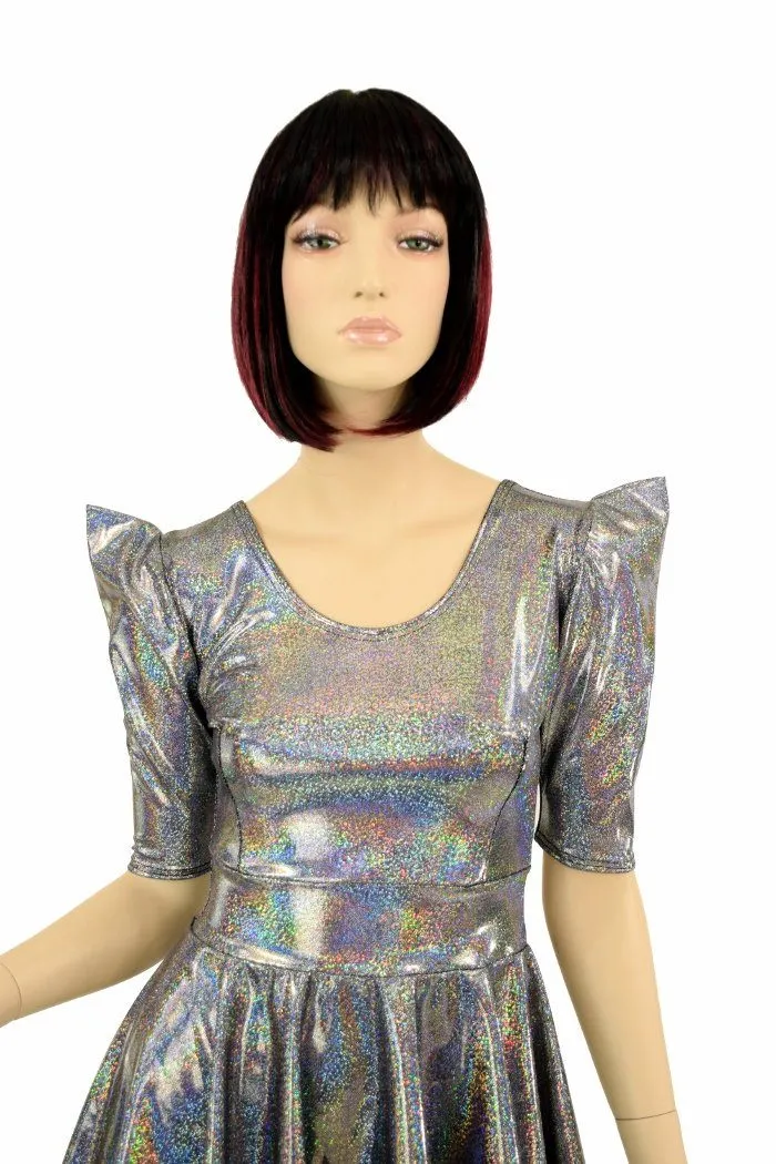 Alien Babe Sharp Shoulder Skater Dress