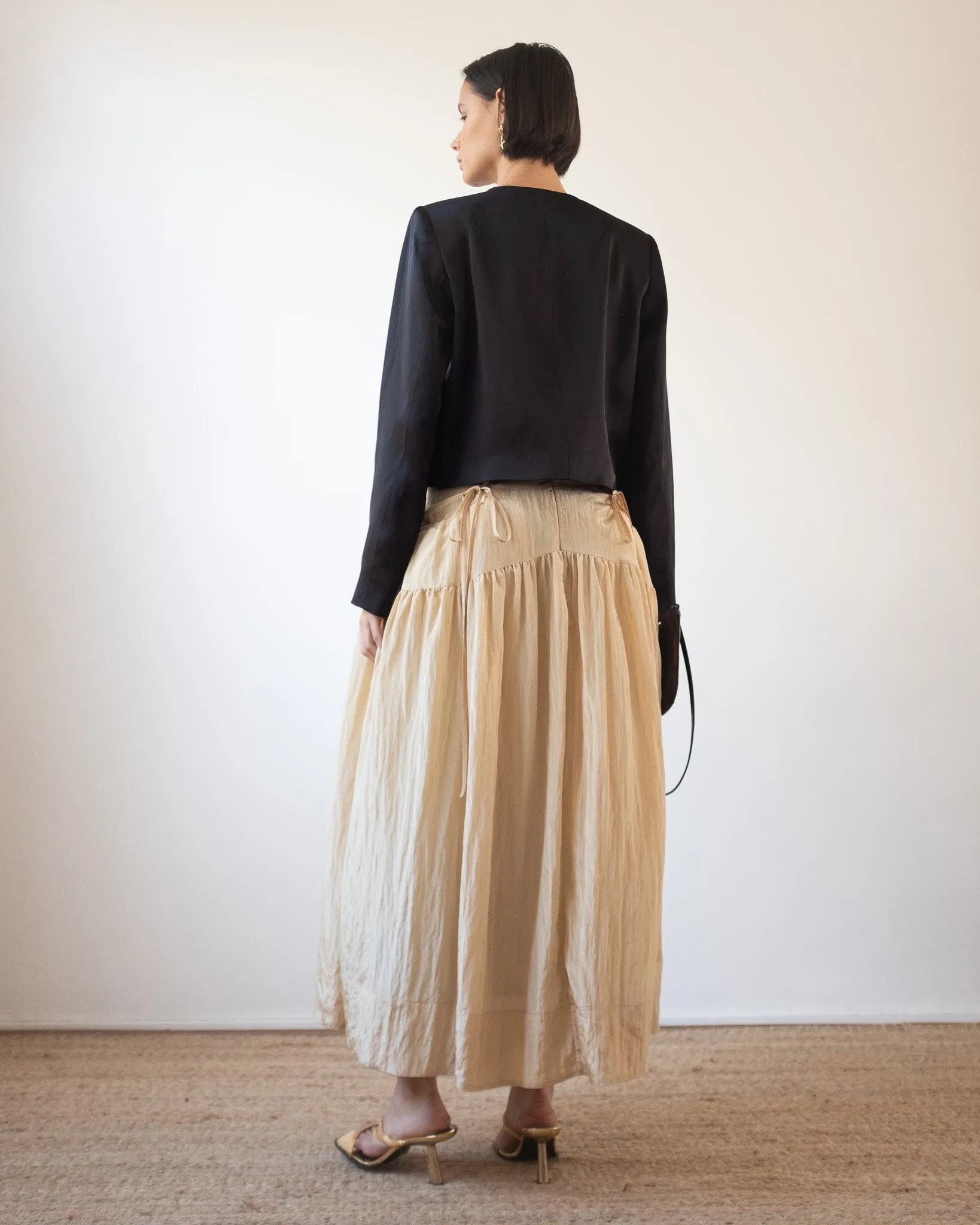 Anika Skirt Viscose Blend Sand