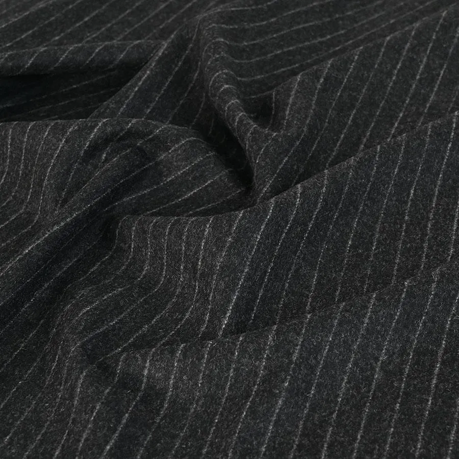 Anthracite Chalk-Stripe Suiting Flannel 5061