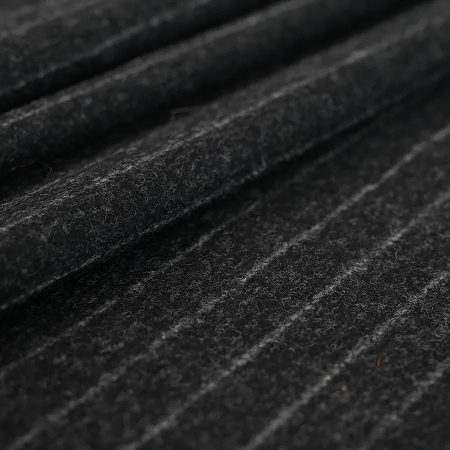 Anthracite Chalk-Stripe Suiting Flannel 5061