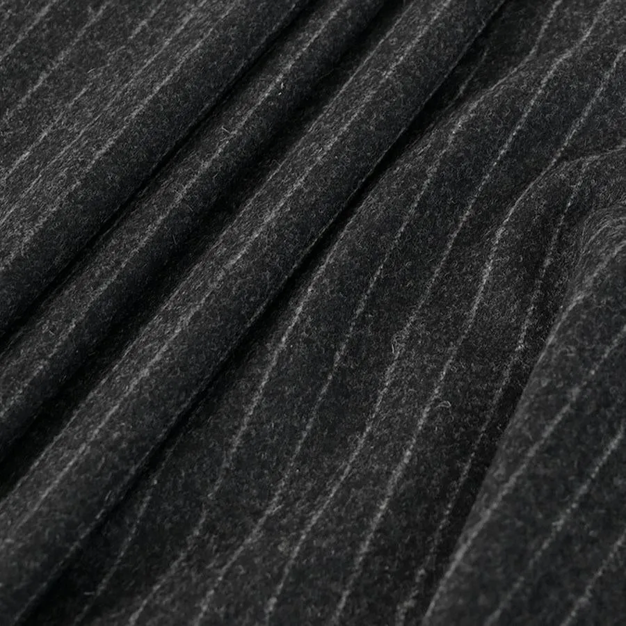 Anthracite Chalk-Stripe Suiting Flannel 5061