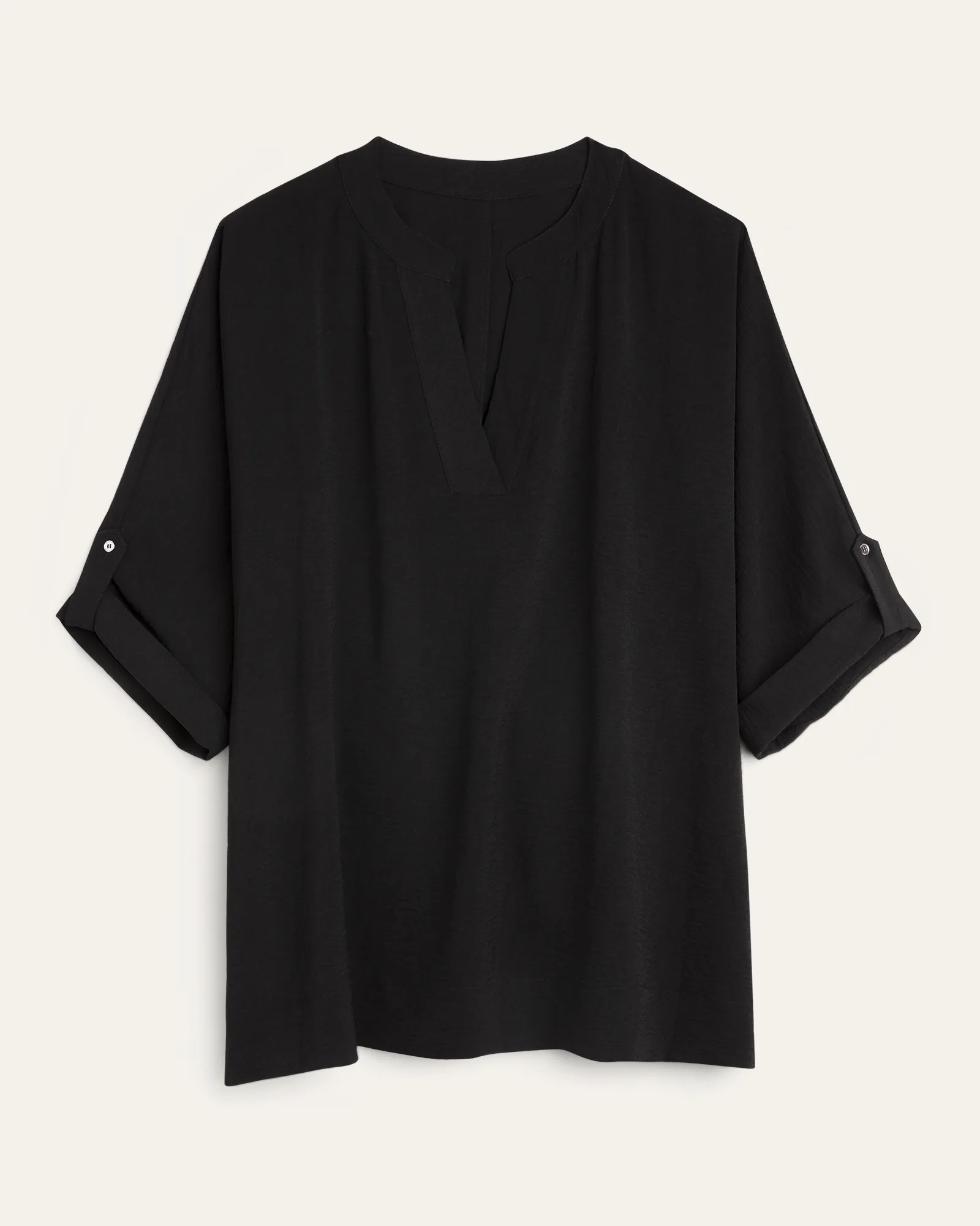 Apollonia V-Neck Tunic | Black