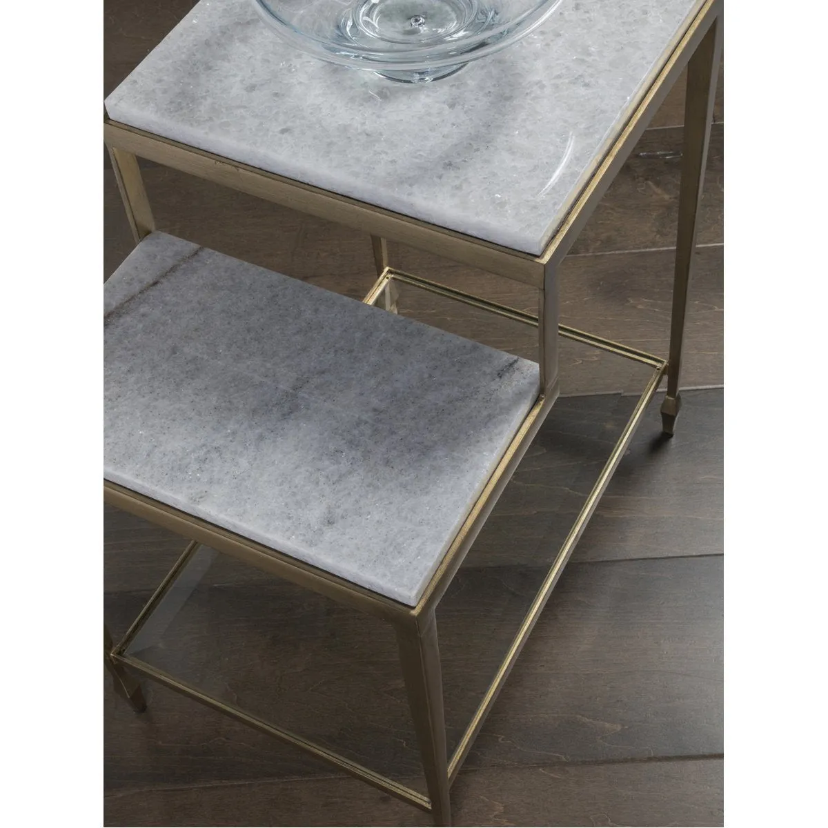 Artistica Home Sashay Gold Rectangular End Table 2214-955