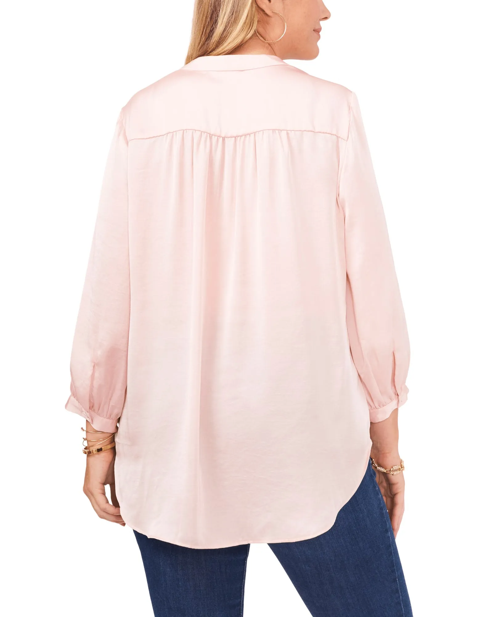 Aurora V-Neck Blouse | FRESH PINK