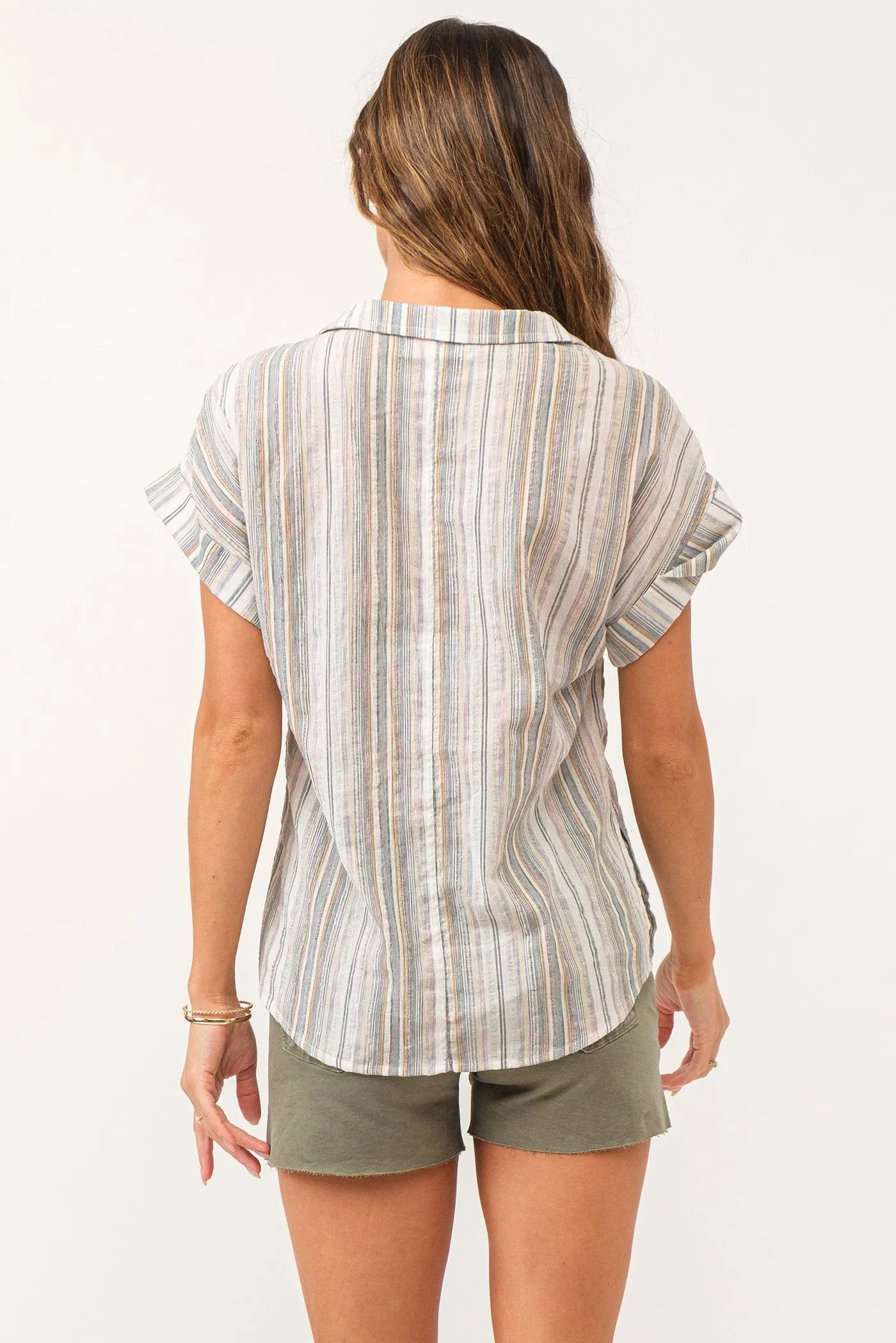 Cali Sage Stripe Shirt