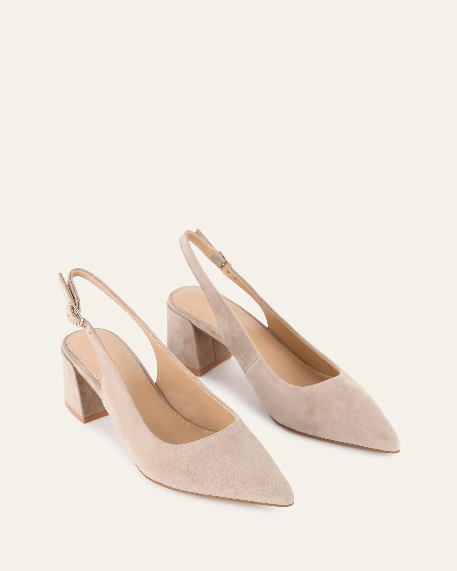 CARA LOW HEELS MUSHROOM SUEDE