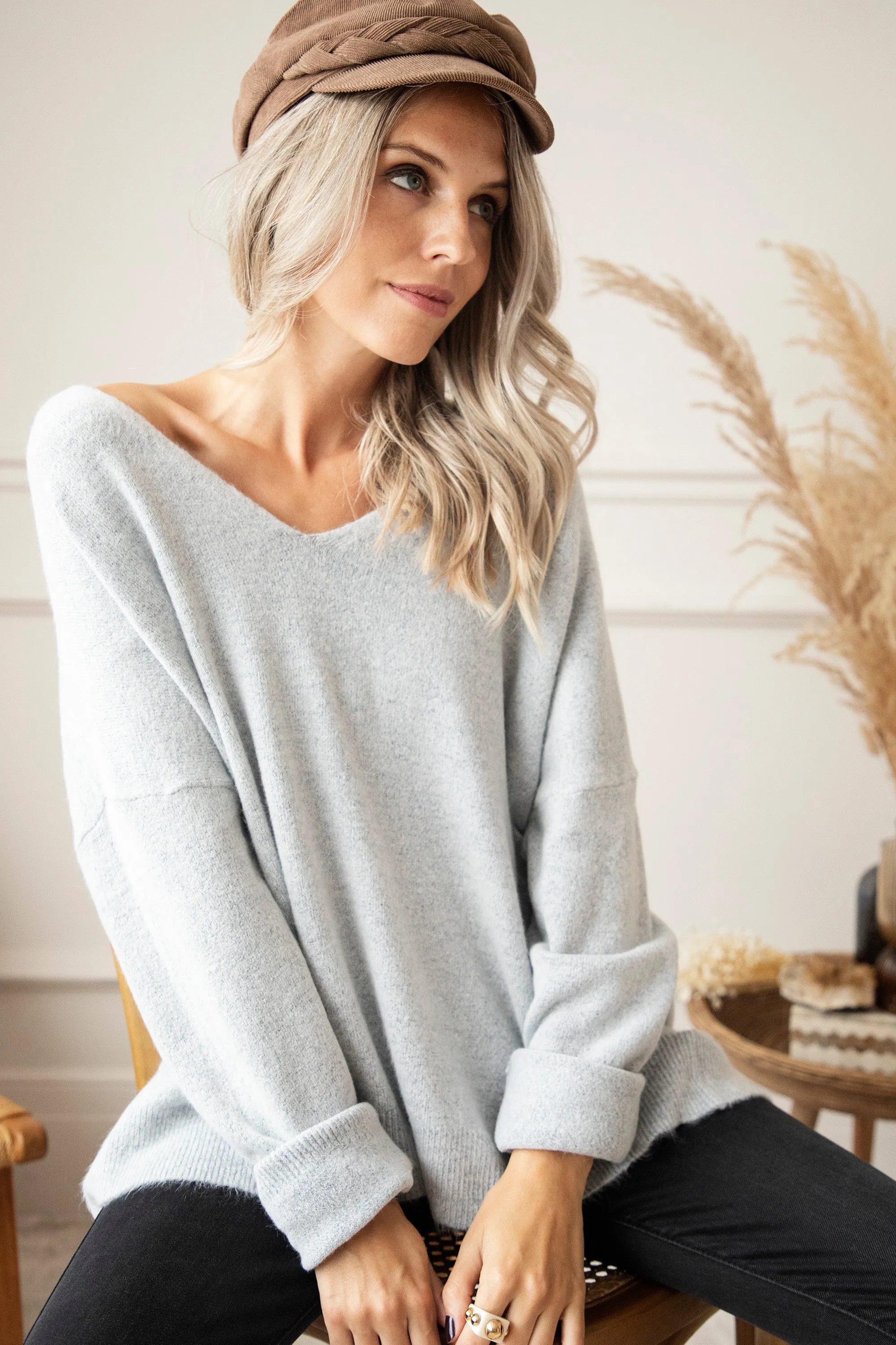 Comfy Billie Soft Grey - Trui