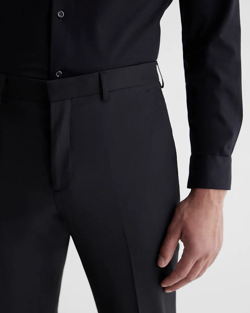 Extra Slim Black Modern Luxury Tech Suit