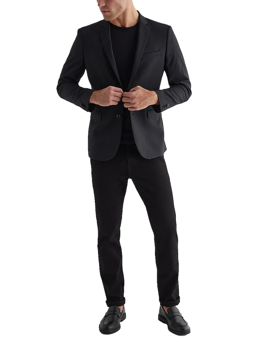 Extra Slim Black Modern Luxury Tech Suit