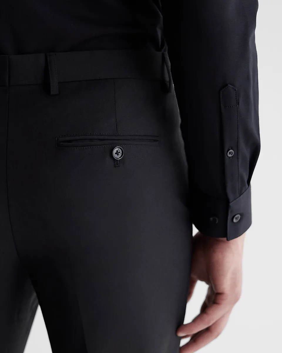 Extra Slim Black Modern Luxury Tech Suit