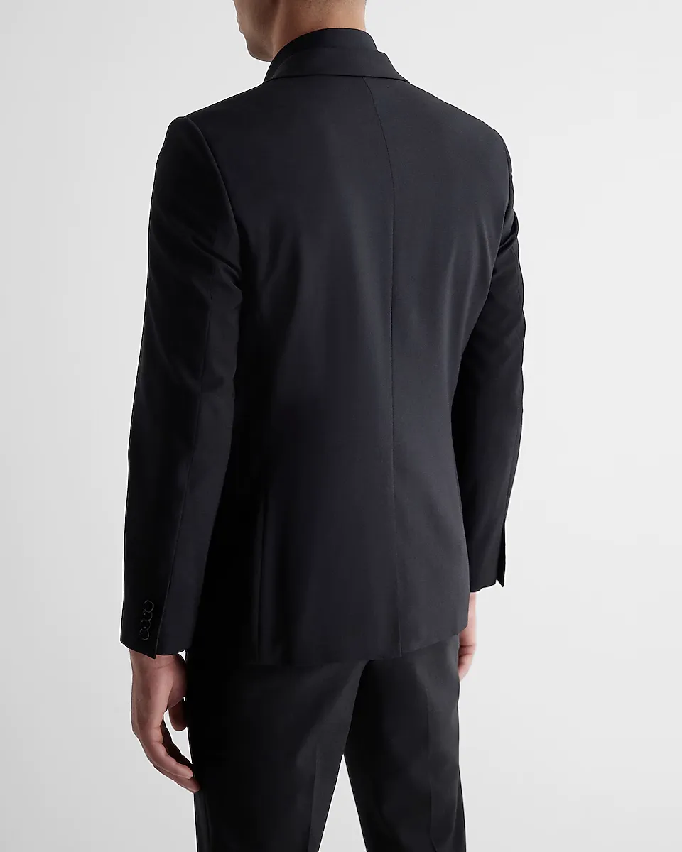 Extra Slim Black Modern Luxury Tech Suit