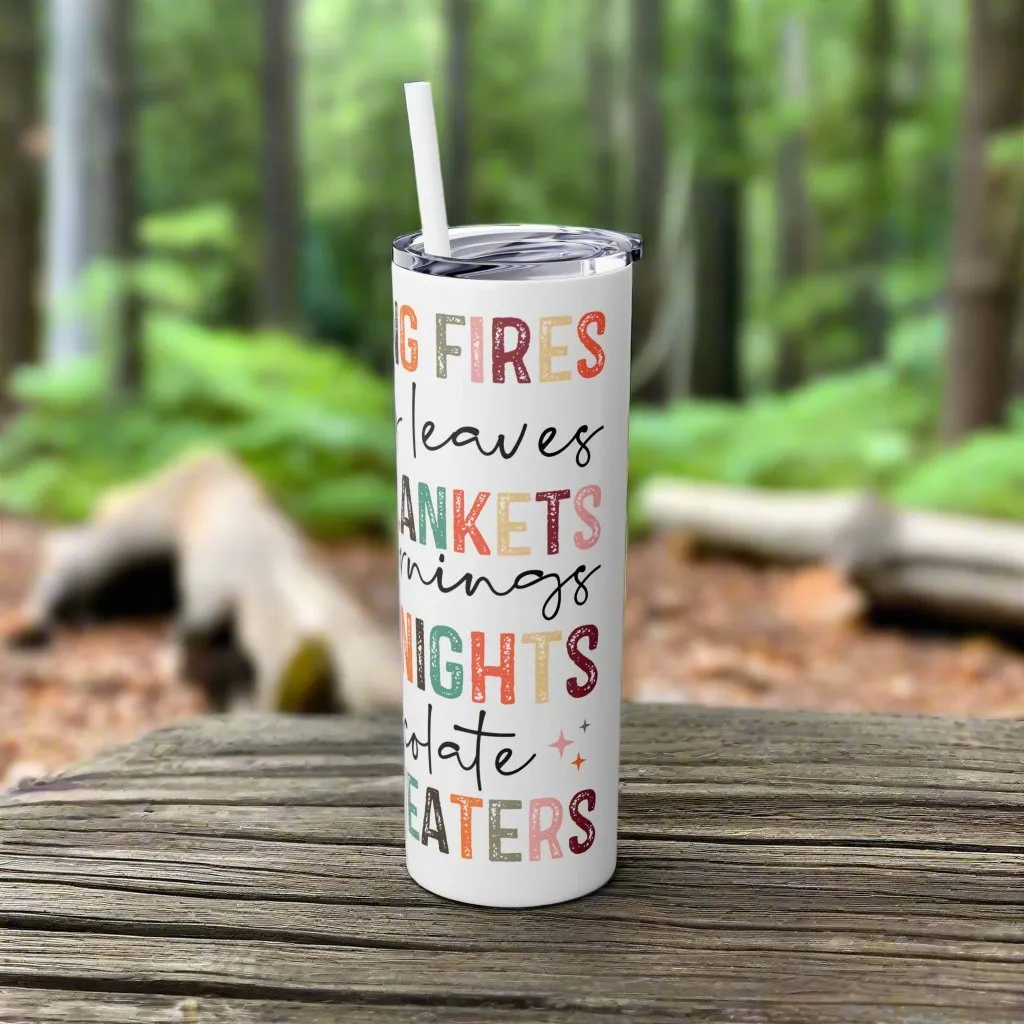 Fall Campfire Skinny 20oz Tumbler