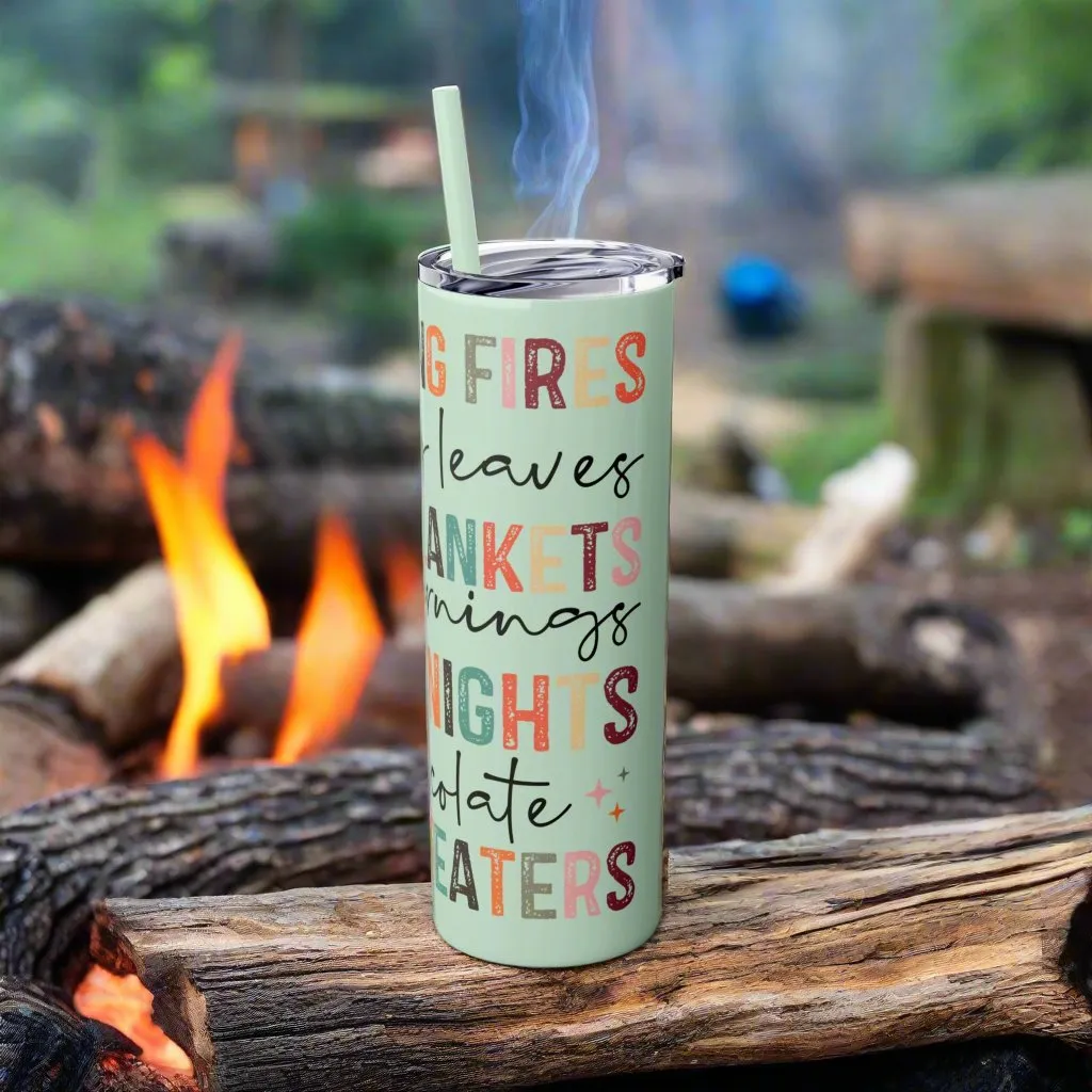 Fall Campfire Skinny 20oz Tumbler