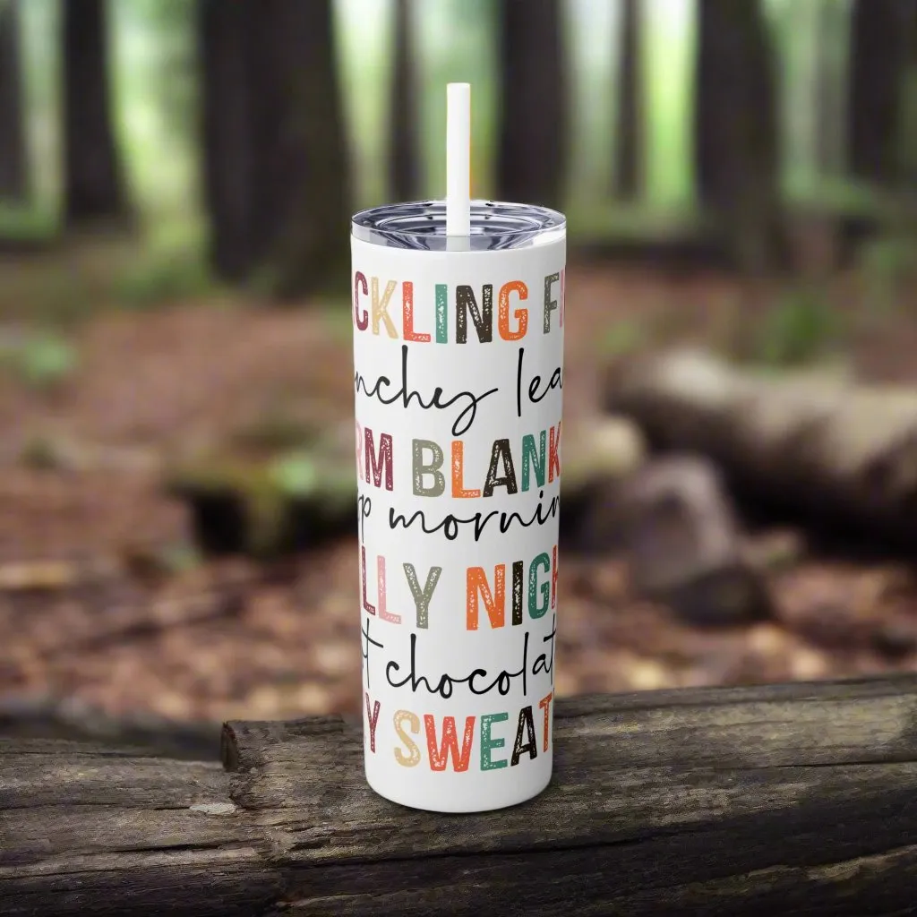 Fall Campfire Skinny 20oz Tumbler