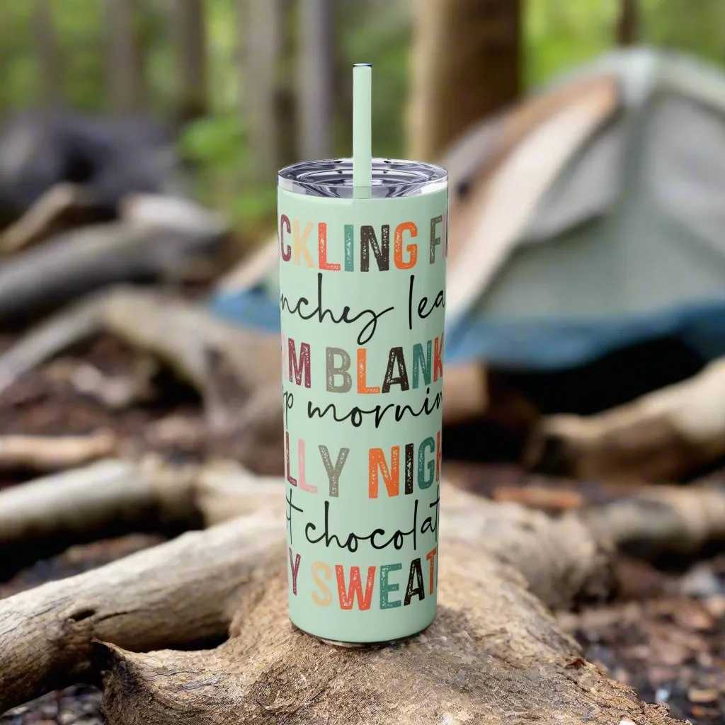 Fall Campfire Skinny 20oz Tumbler