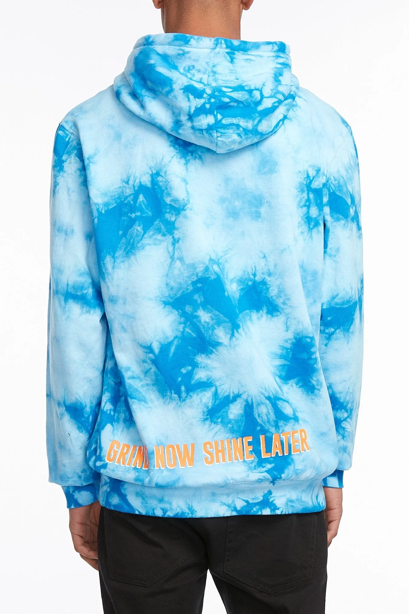 Guys "Rise and Grind" Tie Dye Hoodie