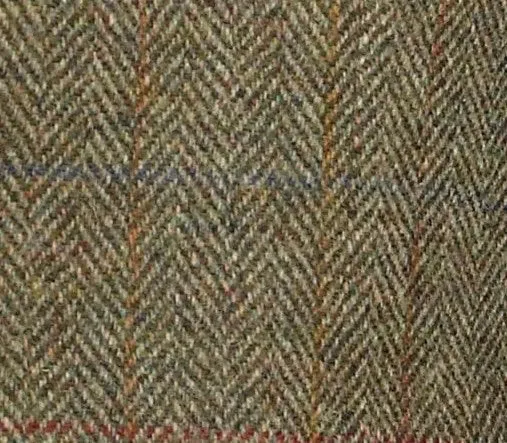 HARRIS TWEED Stromay Jacket - Mens - Olive Green with Check