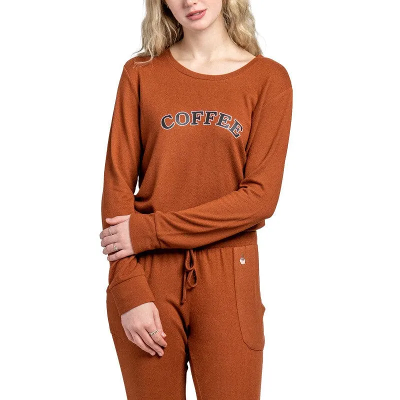 Hello Mello Jogger and Top in Chestnut