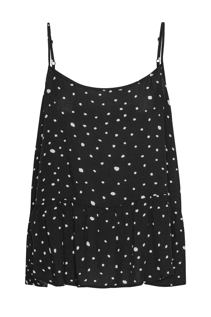 Kris Top - Black w/White dots