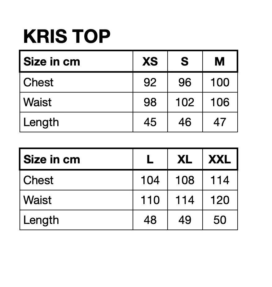 Kris Top - Black w/White dots