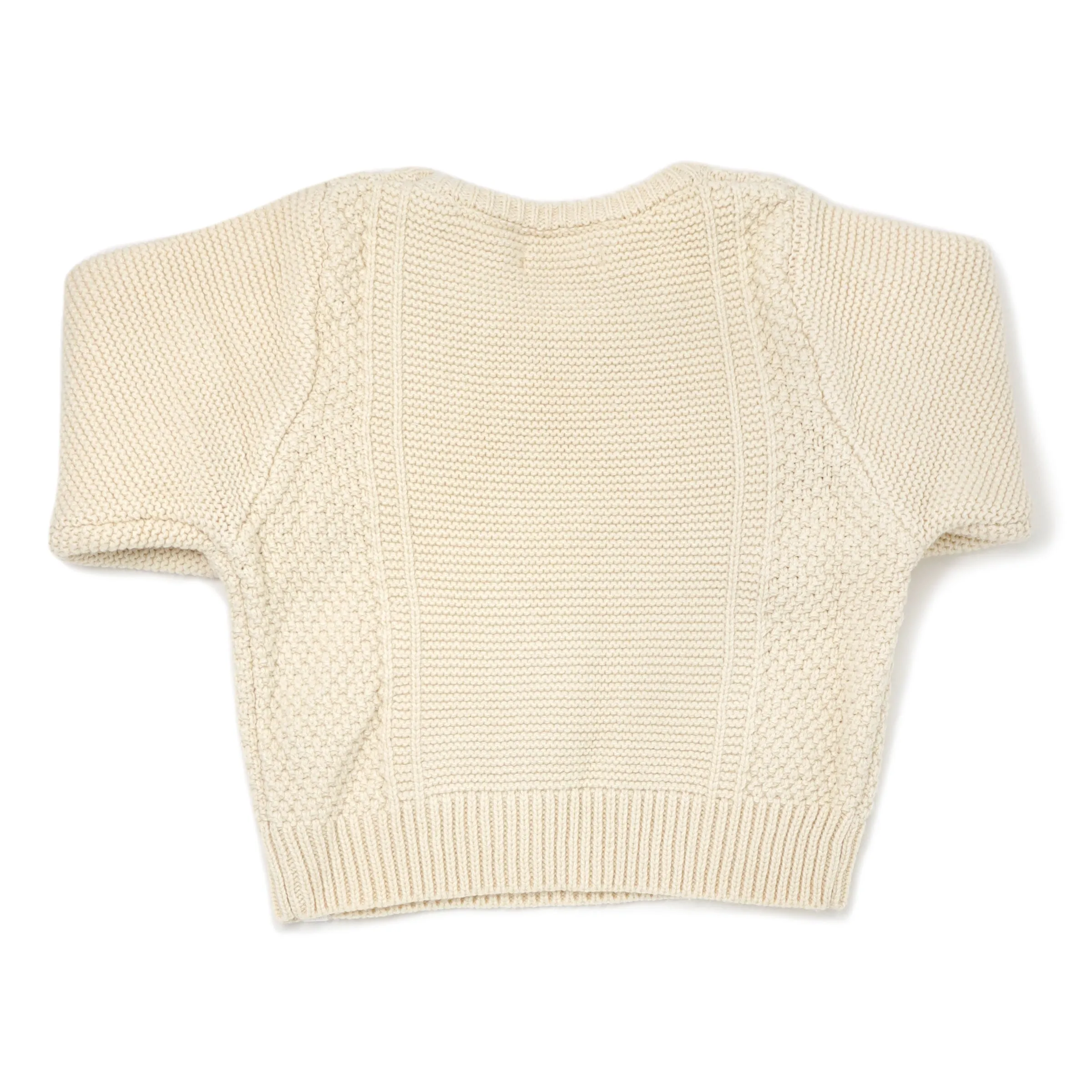 oh baby! Knitted Basket Sweater - Natural