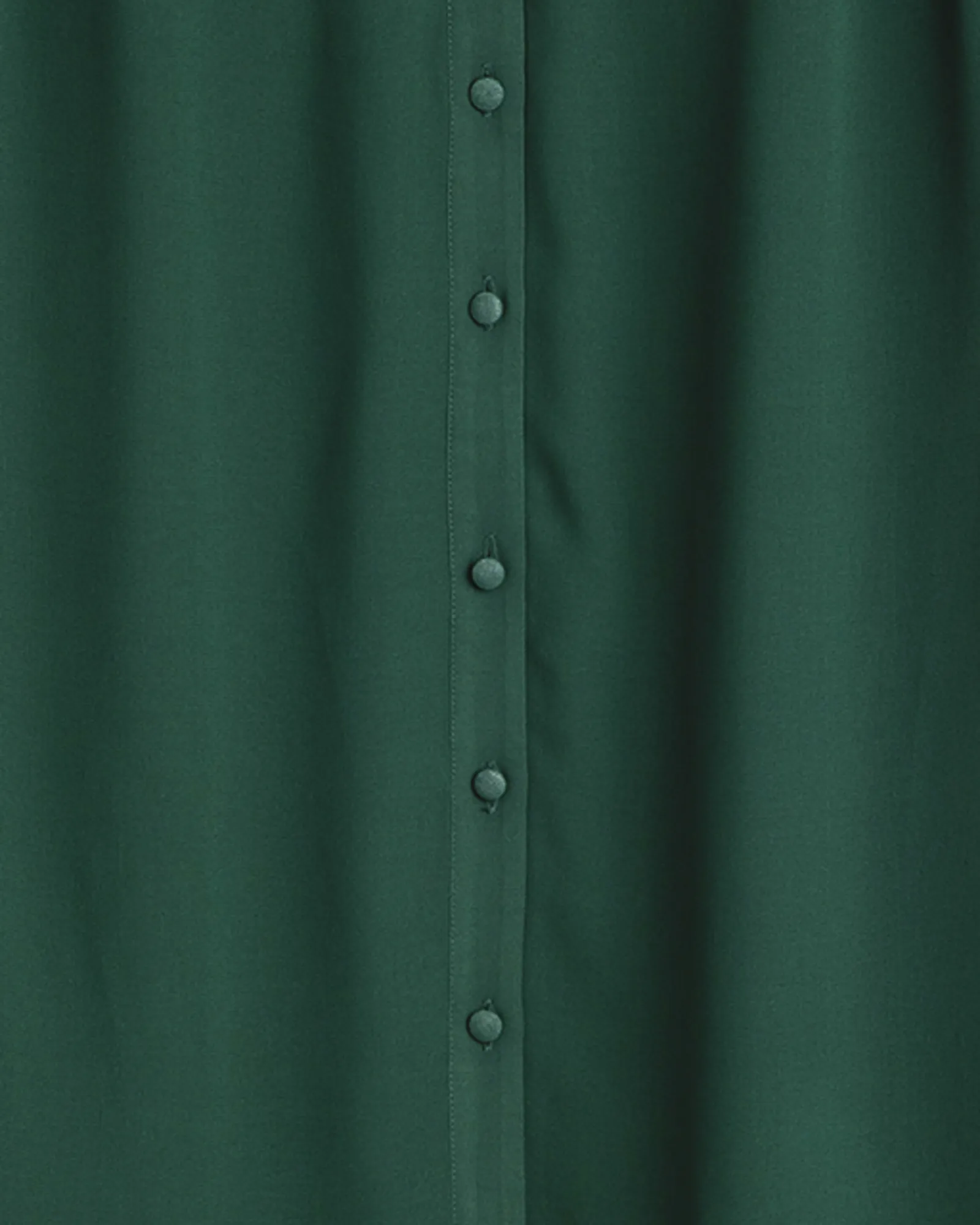 Olga Smocked Button-Down Blouse | Kelly Green