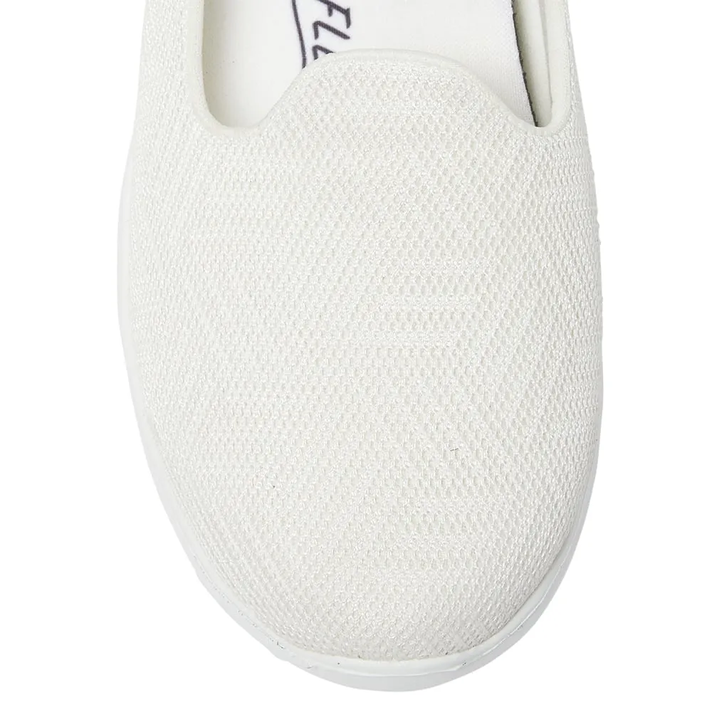 Perry Sneaker in White Stretch