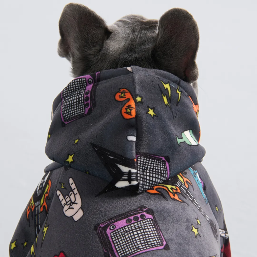 Rock and Roll Dog Hoodie (2)