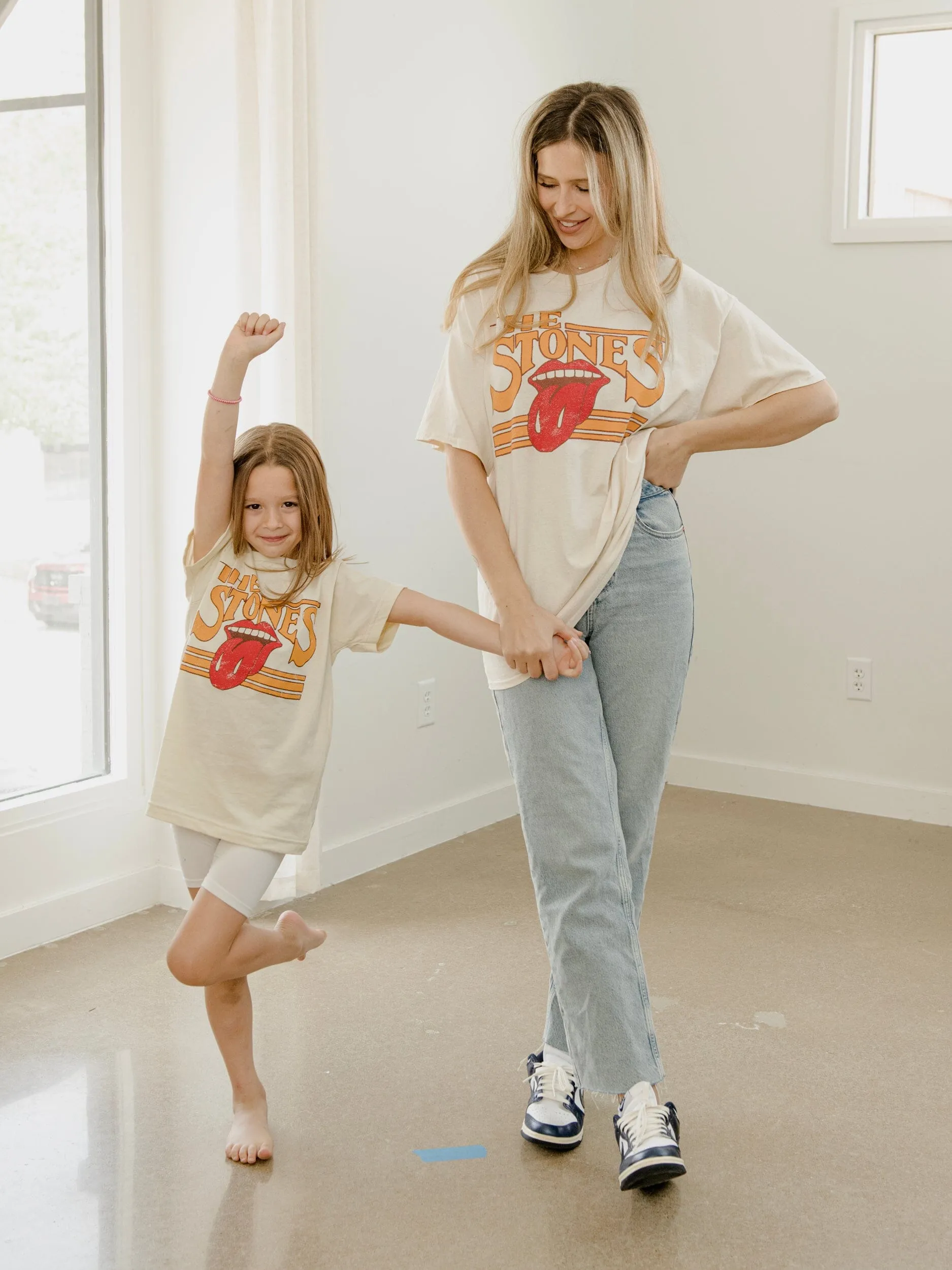 Rolling Stones Stoned Off White Thrifted Distressed Tee