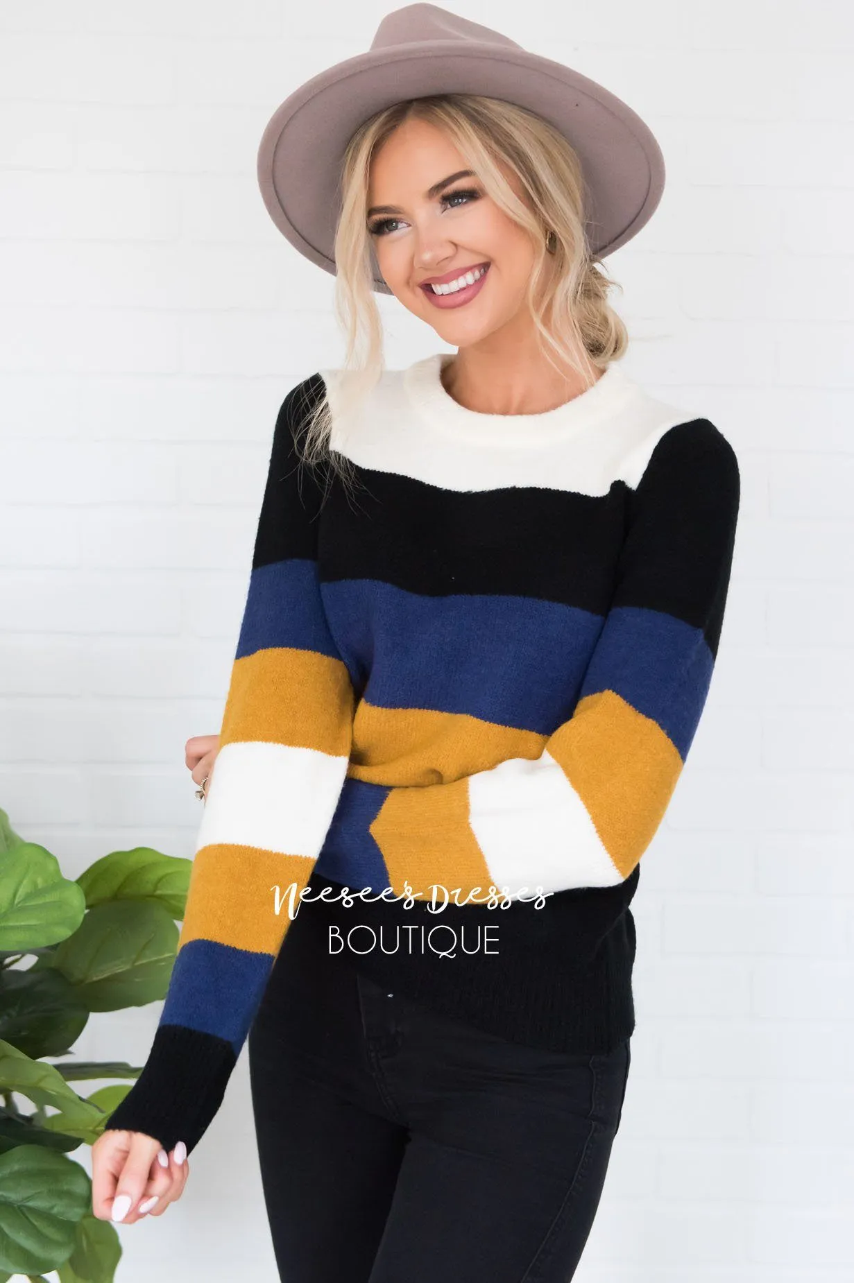 Stay Cozy Color Block Sweater