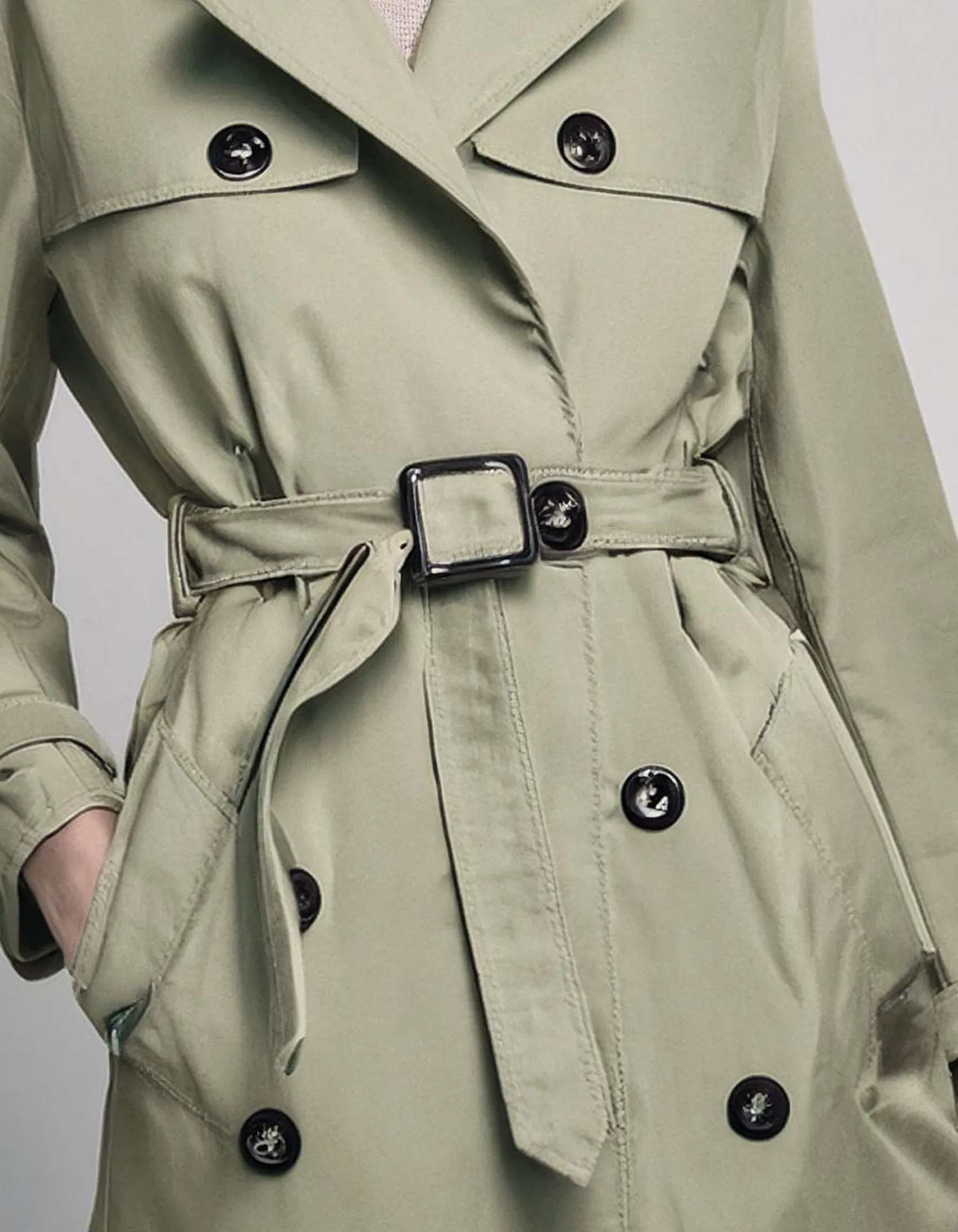 Stone Cropped Trench Coats