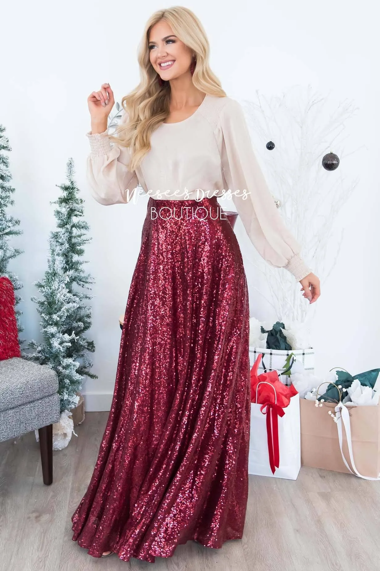 Stunning Sequin Maxi Skirt