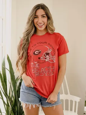 The Beach Boys UGA True To Your School Red Thrifted Tee