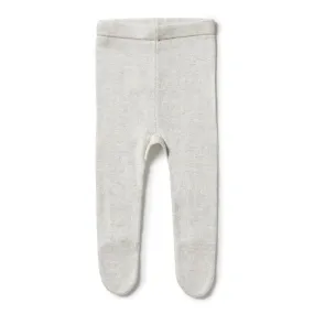 Wilson Frenchy Knitted Leggings with Feet - Grey Melange (Newborn, Up to 4 Kg)