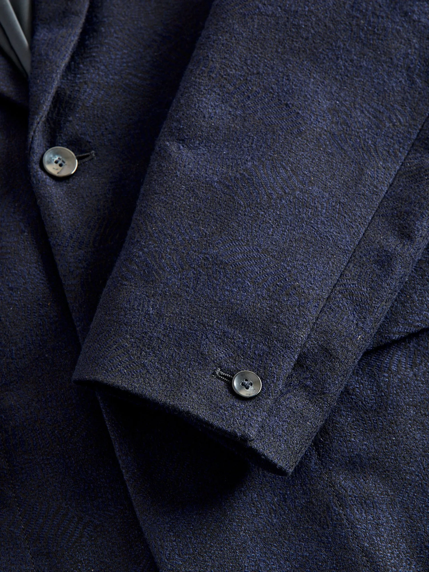 Wind Flow Jacquard 2B Jacket in Dark Navy