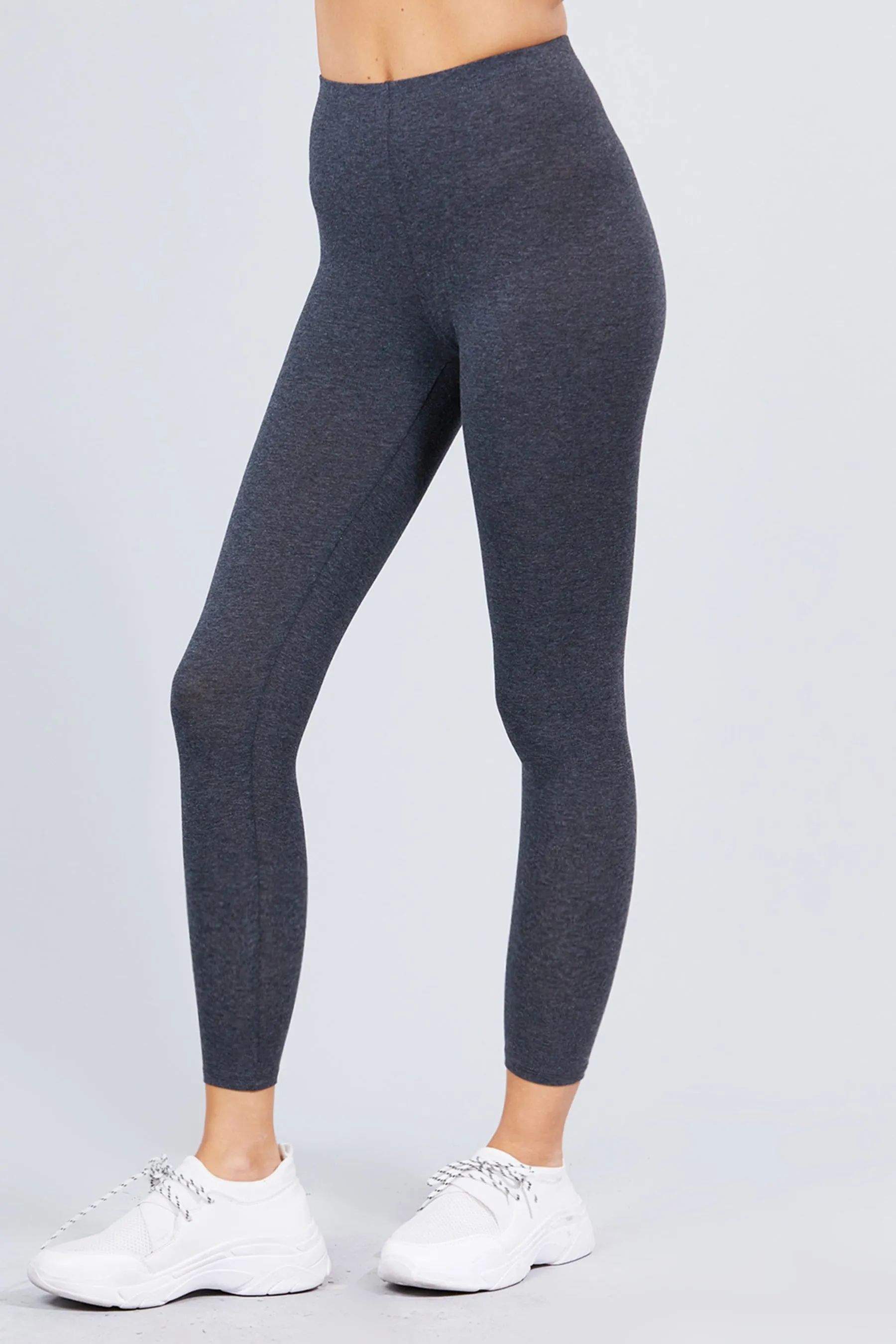 Women's Comfort Fit Cotton Spandex Basic Leggings