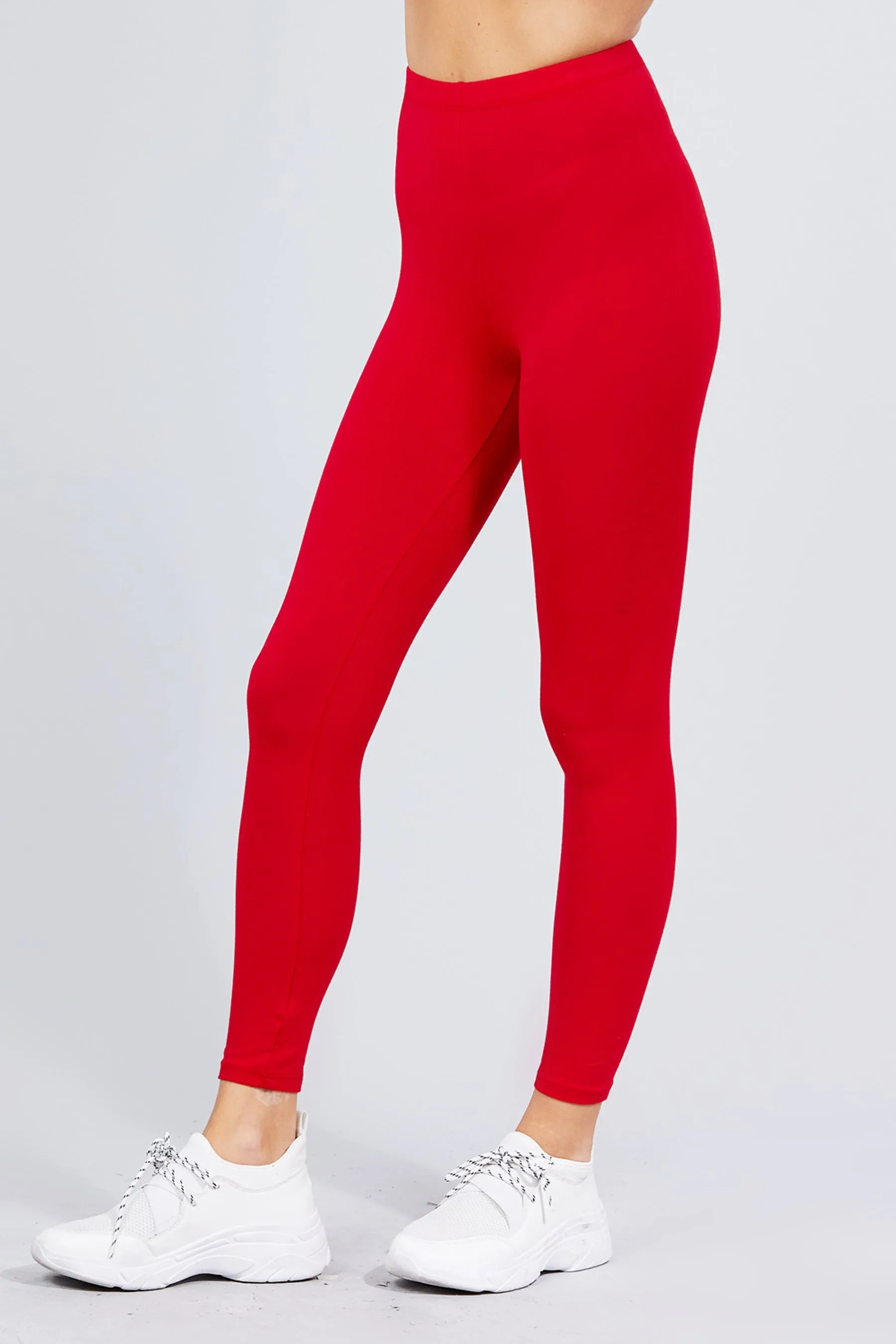 Women's Comfort Fit Cotton Spandex Basic Leggings