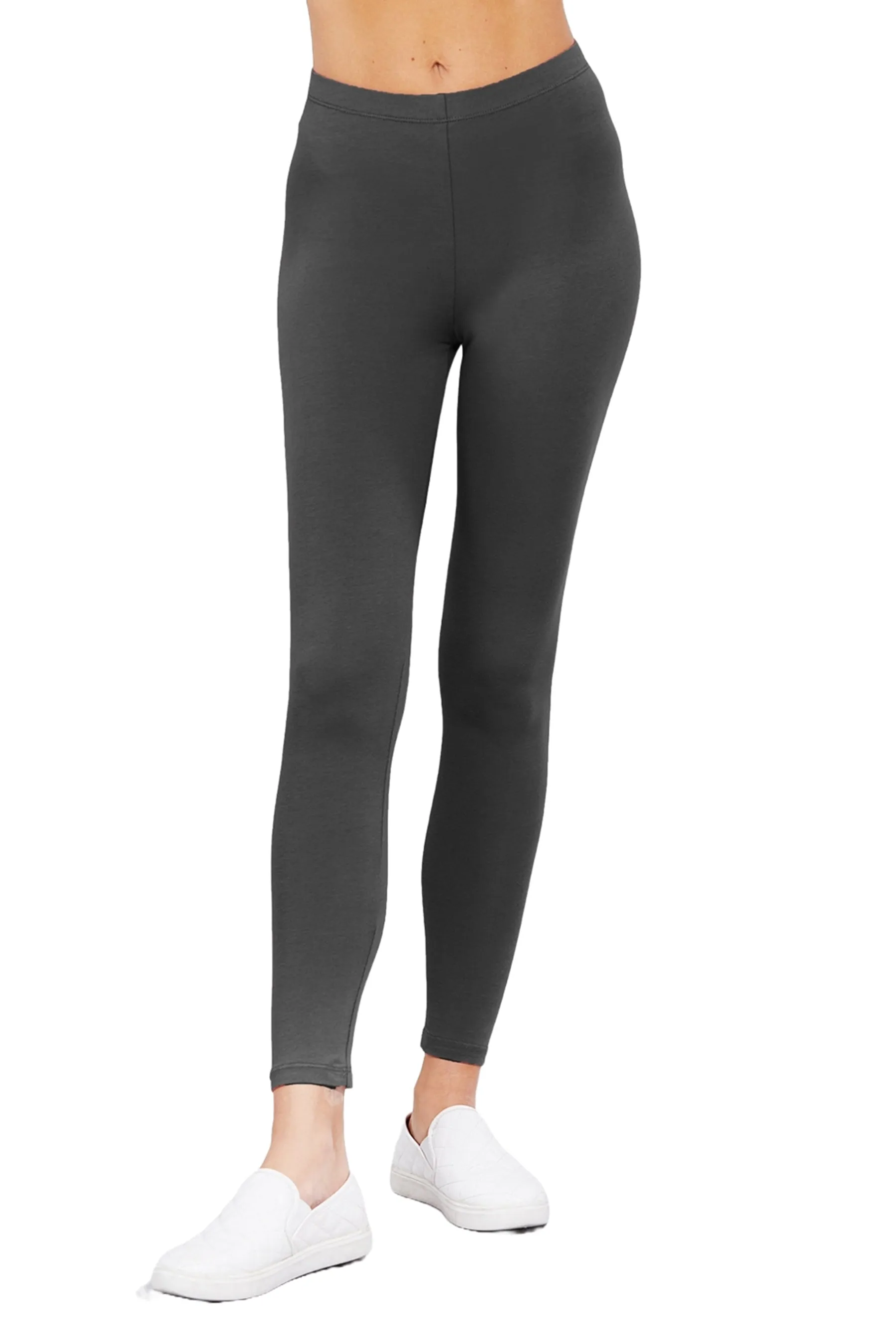 Women's Comfort Fit Cotton Spandex Basic Leggings