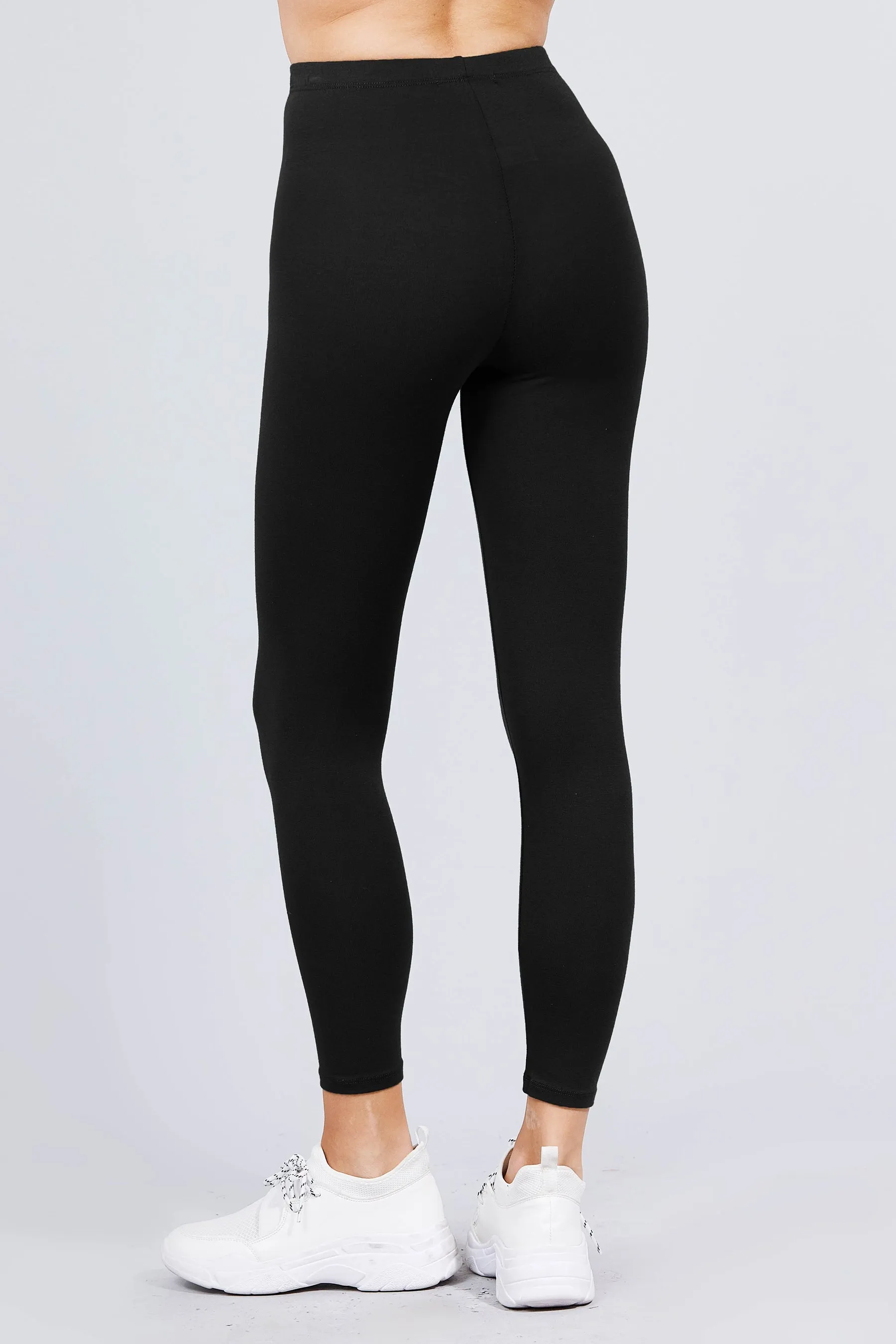 Women's Comfort Fit Cotton Spandex Basic Leggings