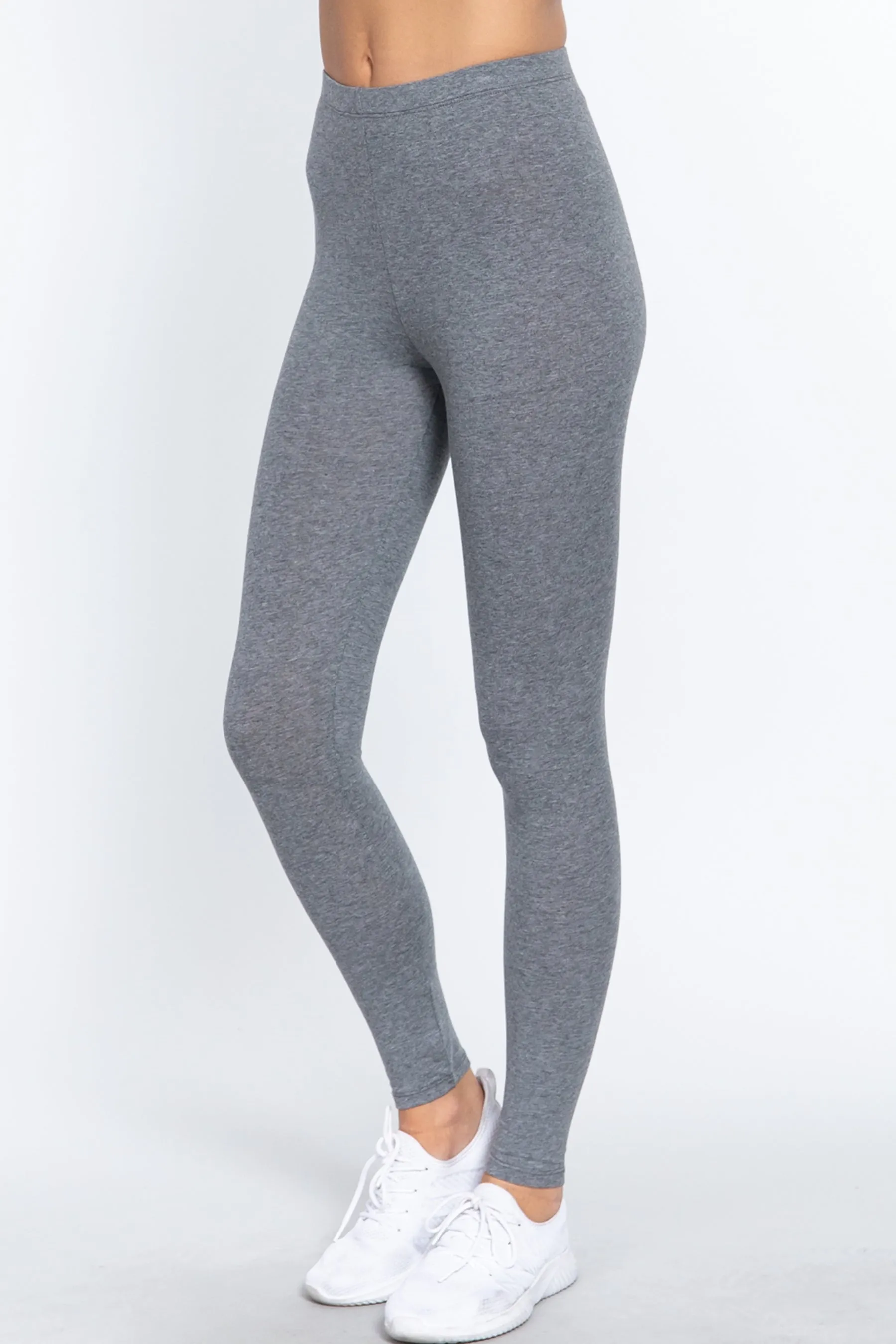 Women's Comfort Fit Cotton Spandex Basic Leggings