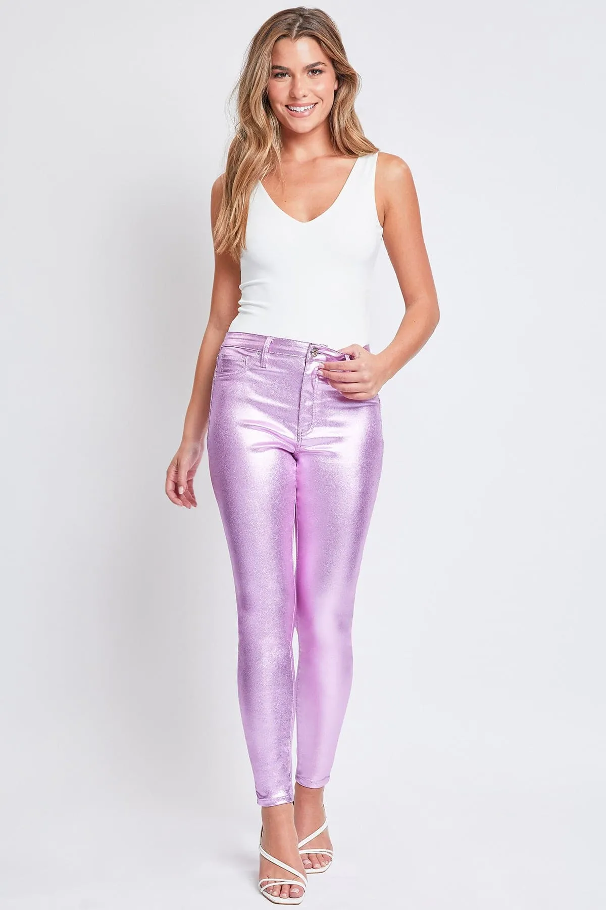 Women's  Metallic Hyperstretch Skinny Pants